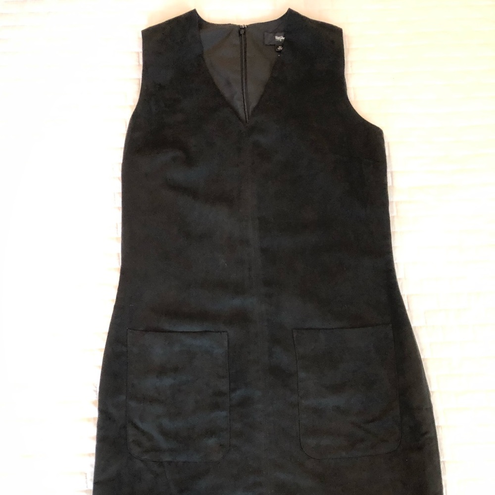 Black faux suede mini dress - Picture 2 of 4